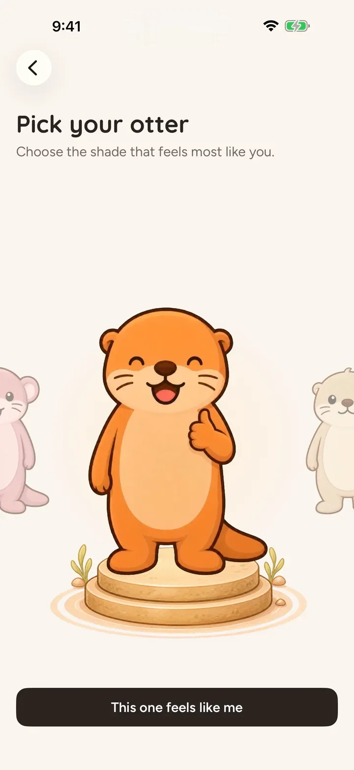 Pick your otter: choosing the shade that feels most like you