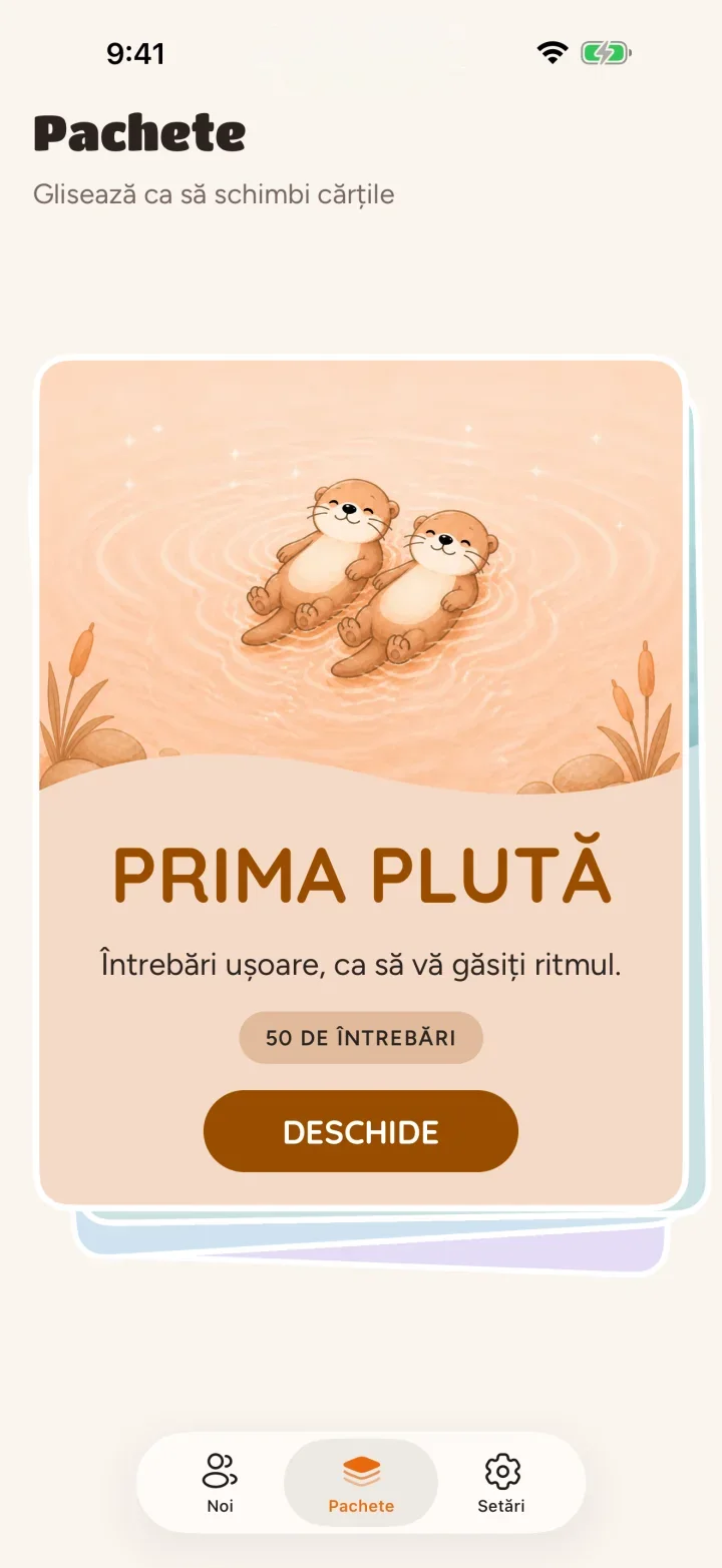 Raftul cu pachete și Prima plută deschisă deasupra cartonașelor